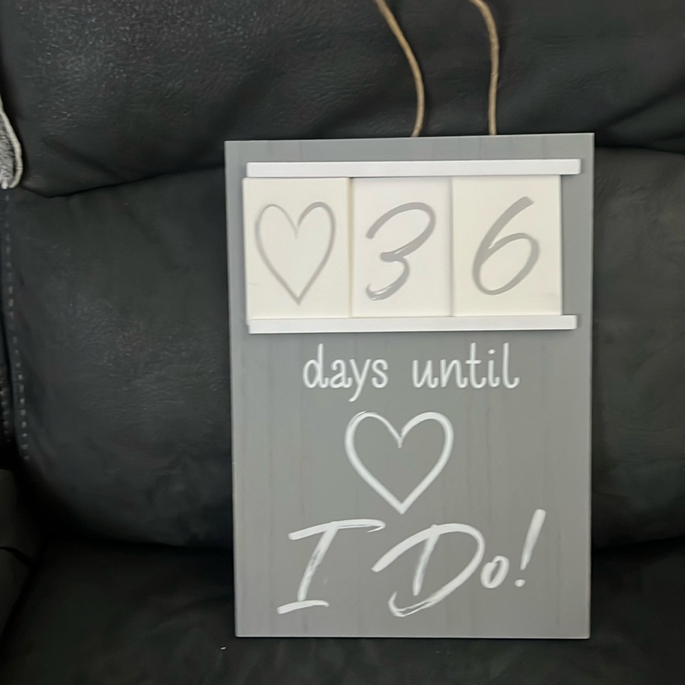 Countdown to I Do wall art